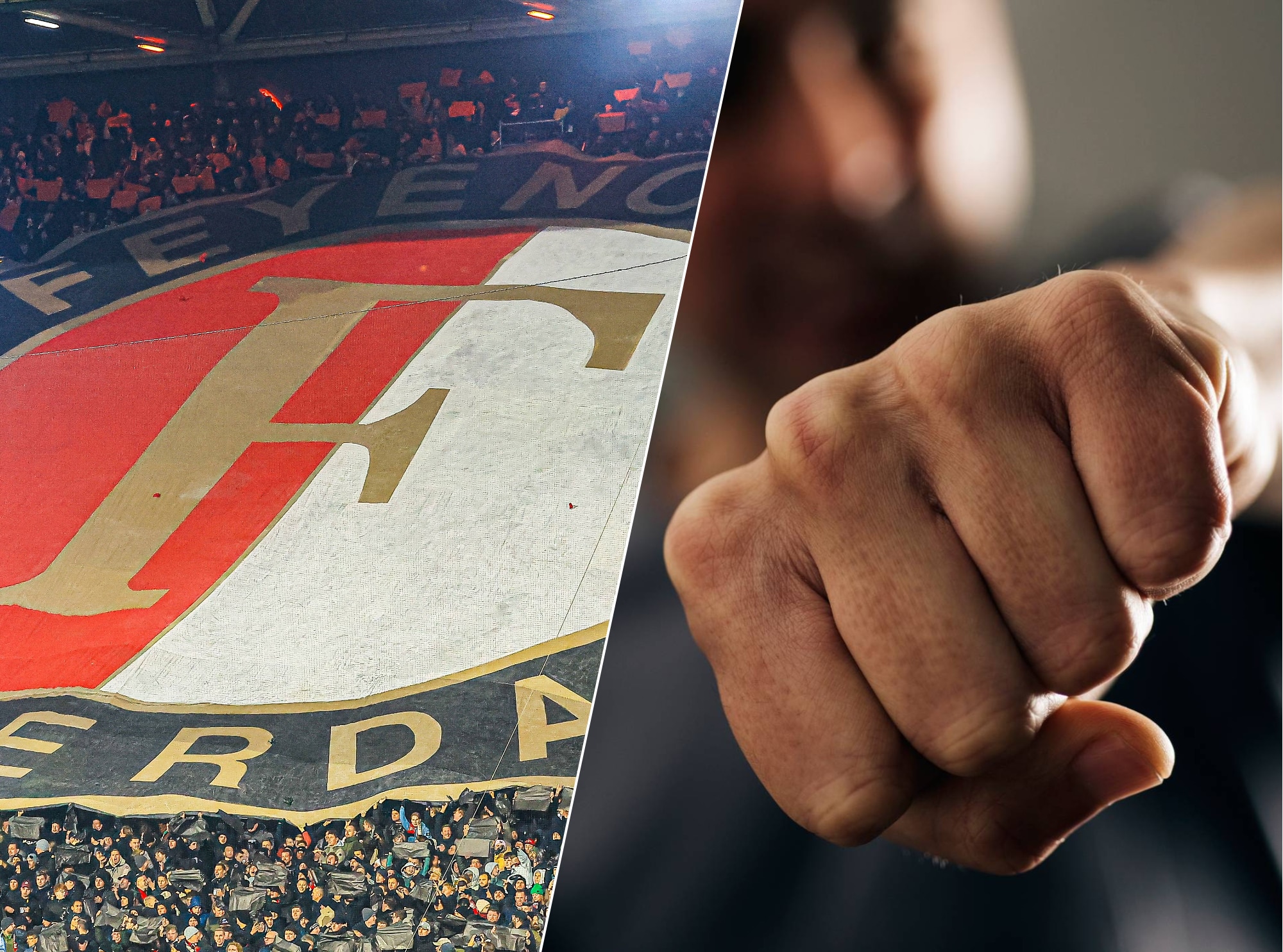 Ruzie op tribune bij Feyenoord eindigt met rake klappen: ‘Hij bleef maar schelden met kanker’