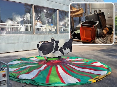 Vernielingen bij school door 100 jongeren: met eieren en meel gegooid én op auto’s van docenten gesl