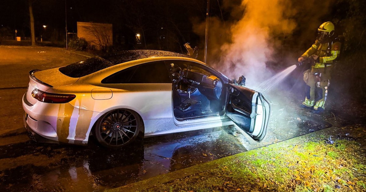 Auto volledig uitgebrand aan Reerinklanden in Enschede