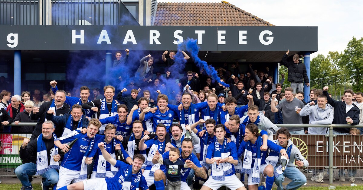 Kampioensfeest barst los bij Haarsteeg na hulp van de aartsrivaal: ‘Ik dacht: nemen ze ons nou in de