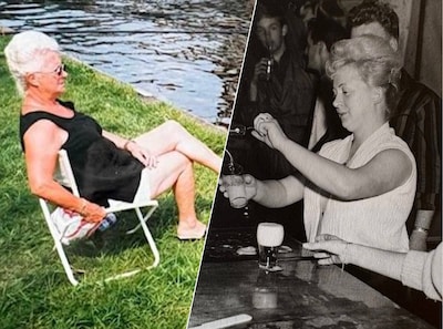 Achter bar van café De Pompier voelde Plony zich thuis, al was verpleging haar roeping: ‘Daar lag ha