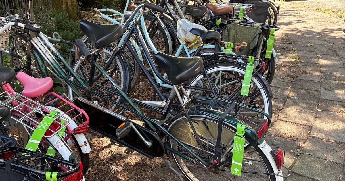 Weesfietsenactie op Kagerplein in Sassenheim