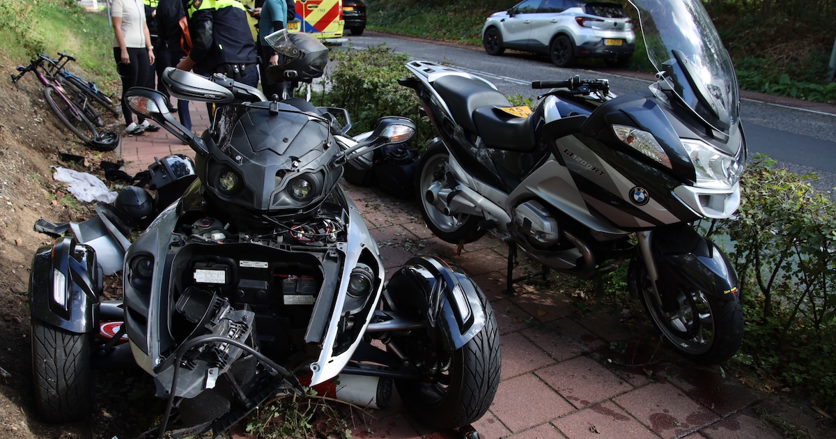 Nieuwe motor en op de eerste dag gaat het meteen mis op Groesbeekseweg in Mook
