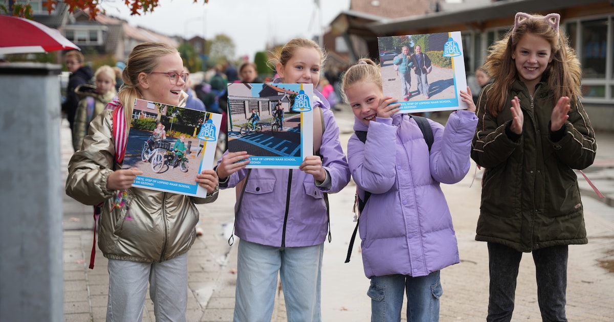 Gejuich voor fietsende leerlingen in Bunschoten tijdens nieuwe campagne
