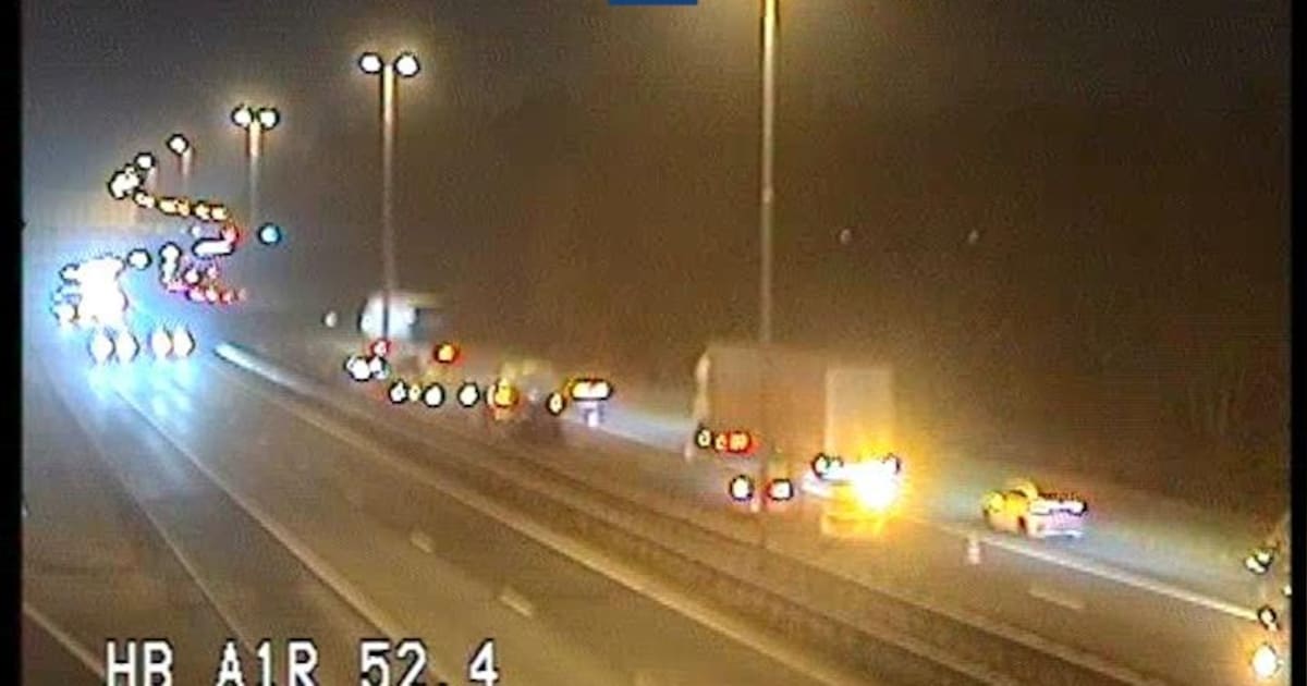 Ongeluk op A1 zorgt voor flinke file