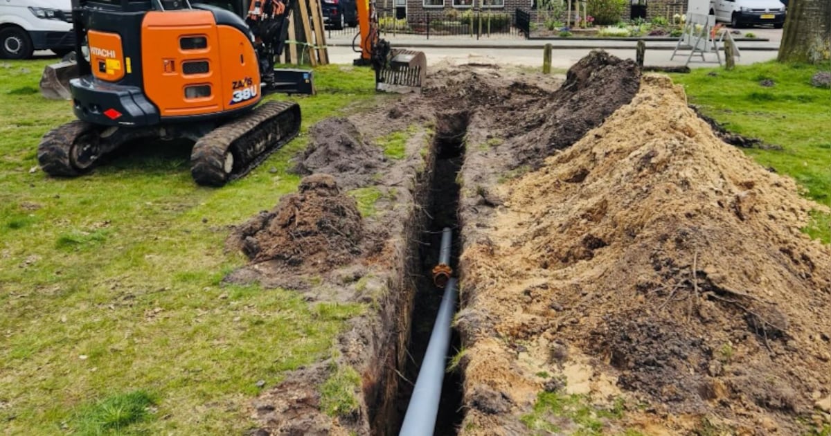 Werkzaamheden bij speeltuin Nieuwe Pekela duren tot woensdag, nieuwe afvoer tegen wateroverlast