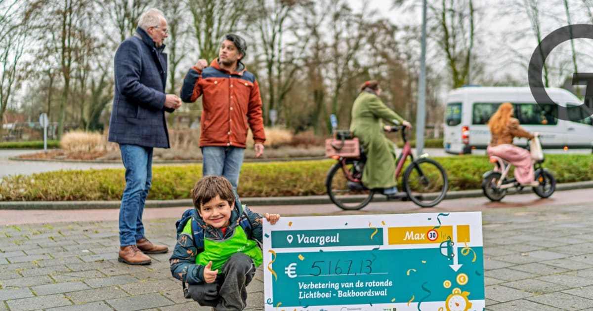 Lewenborg in Groningen haalt ruim 5.000 euro op voor veiliger rotonde