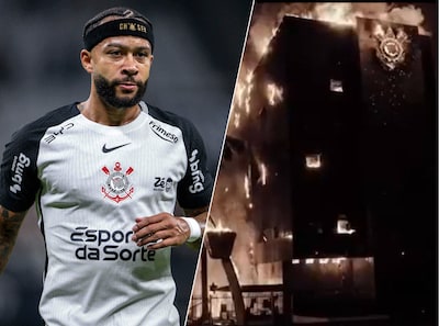 Memphis Depay onder vuur na uitbrengen van videoclip waarin Corinthians-hoofdkwartier in vlammen opgaat