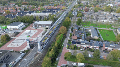 Werkzaamheden liepen uren uit, maar eerste trein is dan toch vertrokken vanaf tijdelijk station Vugh