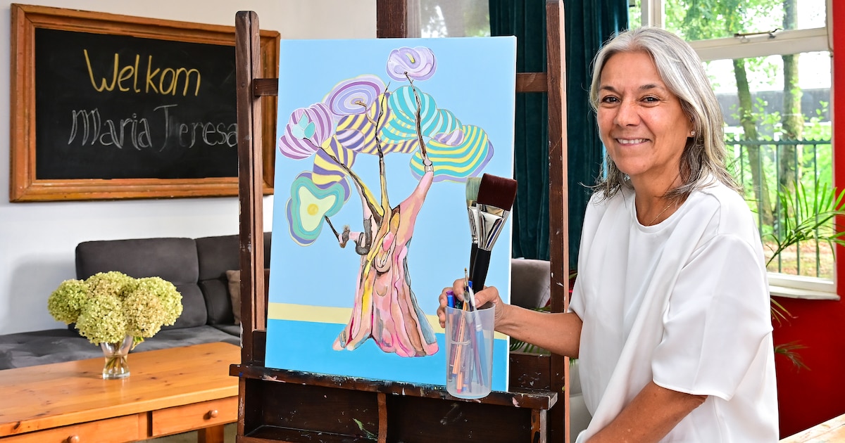 Terwijl thuis in Colombia de aarde beefde, werkte Maria in Esbeek aan een liefdevol kunstwerk voor h