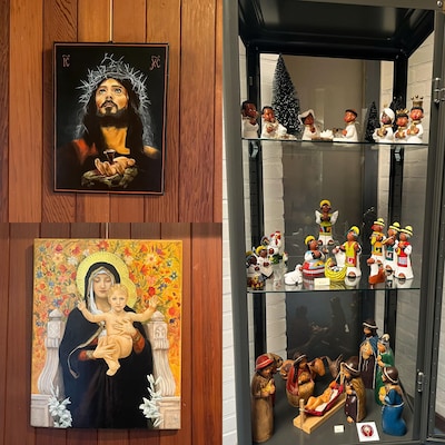 Dubbeltentoonstelling kerstgroepen en iconen in Amphion Muziekschool