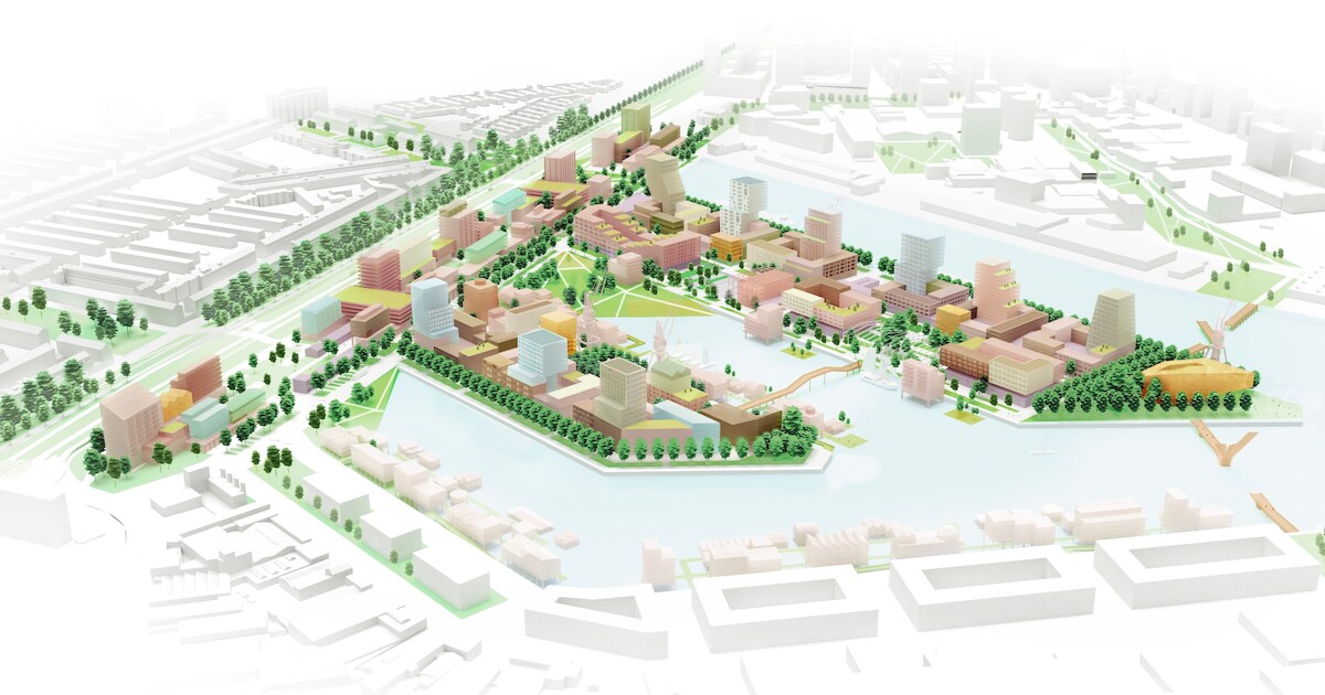 Op deze bekende plek in Rotterdam komt een compleet nieuwe wijk ...