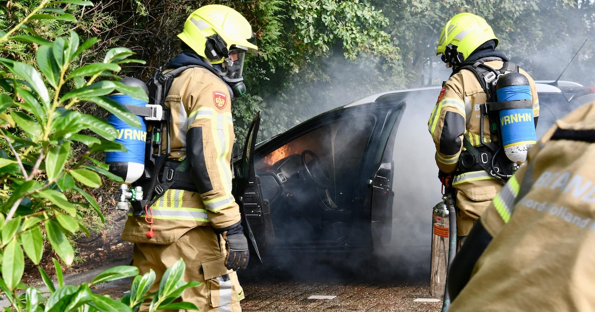 Auto vliegt in brand in Hauwert
