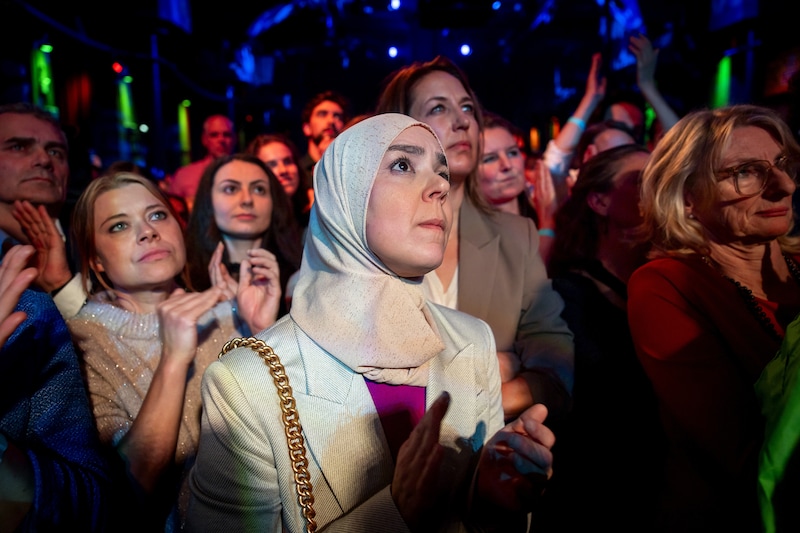 Esmah Lahlah op de uitslagenavond.
