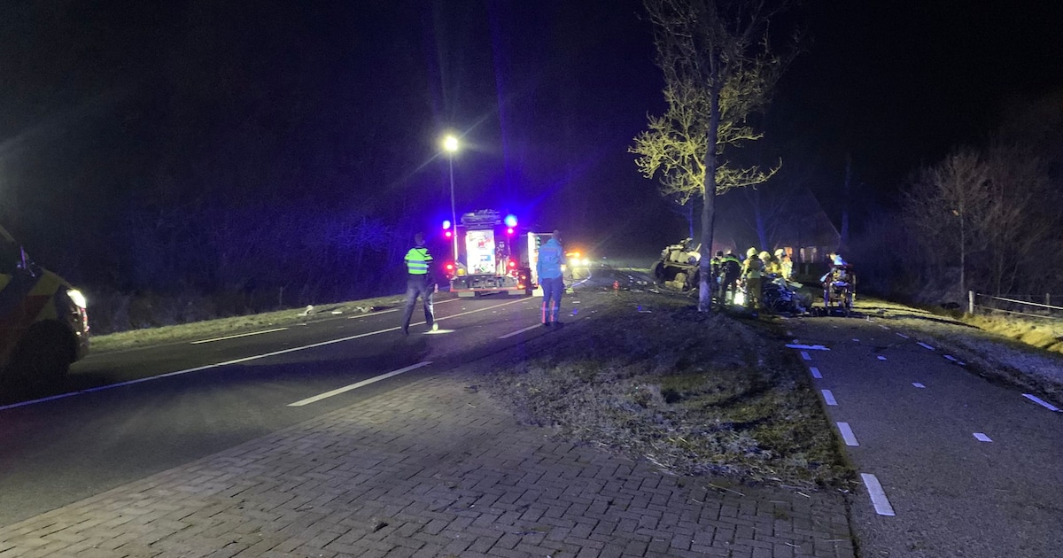 Auto botst tegen boom in Denekamp: bestuurder met spoed naar ziekenhuis