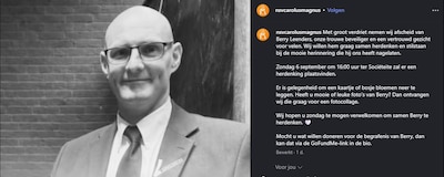 Studentenherdenking doodgeschoten bewaker Berry (51) afgelast vanwege verwachte massale toeloop