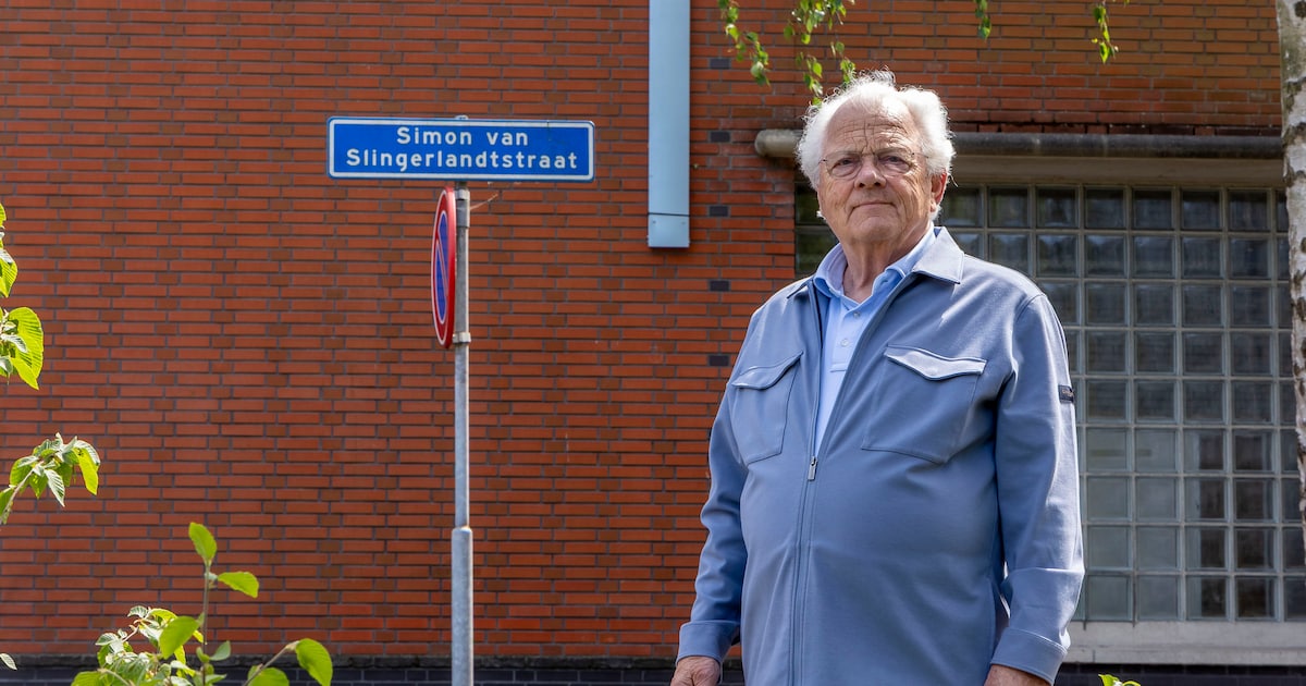 De Simon van Slingerlandtstraat is al jaren verkeerd gespeld, en dat blijft zo: ‘Slordig’