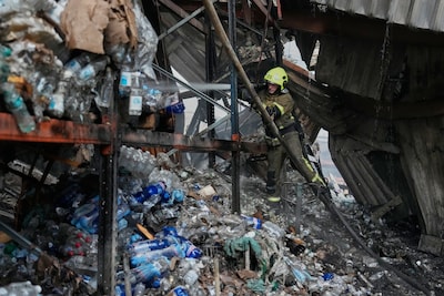 Schappen in sommige supermarkten in Kyiv leeg: ‘Dit product is door Rusland vernietigd’