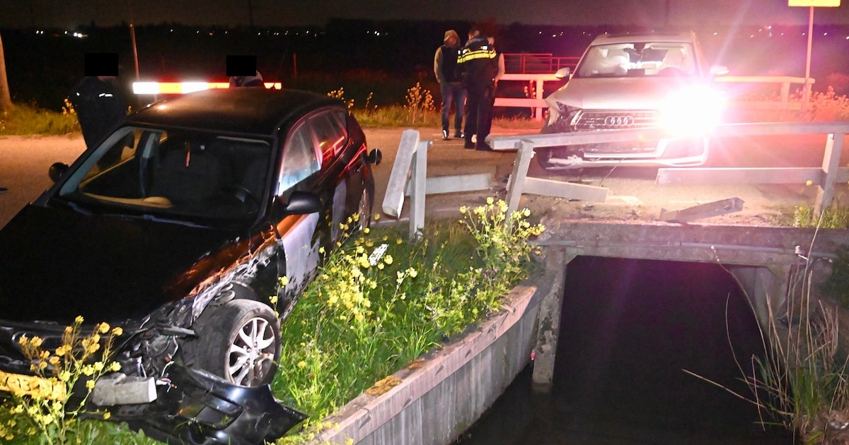 Frontale botsing op brug bij de Hoogbloklandseweg in Hoogblokland