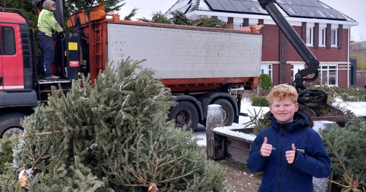 Kinderen uit Harlingen halen bij kerstbomenactie 1363 op
