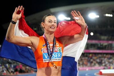 Nadine Visser twijfelde over EK-deelname, nu is ze de hordenkoningin: ‘Supertrots dat het nu wél lukt’