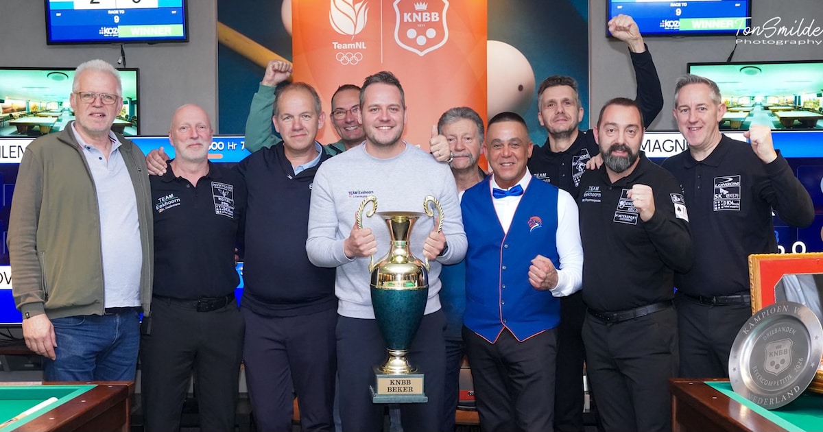 Eindelijk is het raak de driebanders van Team Eekhoorn: ‘Hier hebben we twaalf jaar voor gestreden’