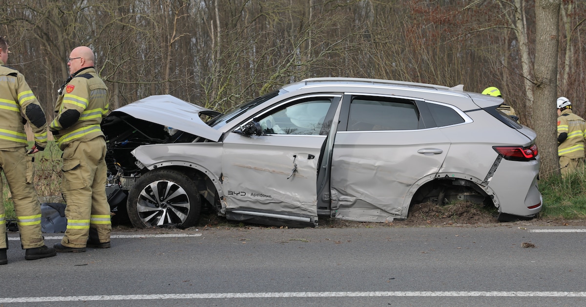 Twee gewonden nadat auto meerdere bomen ramt in Scherpenzeel