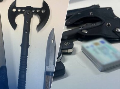 Politie vindt hakbijl, kapmes en 21 kentekenbewijzen in broekzakken van verdachte