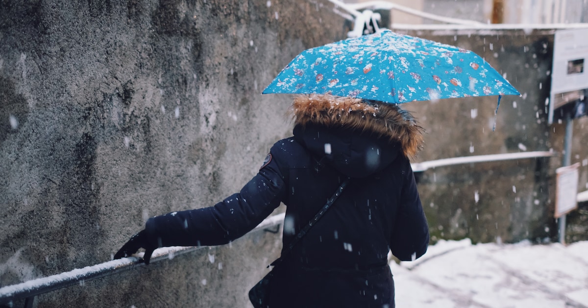 Bewolkt en enige tijd sneeuwval in Raalte in de ochtend