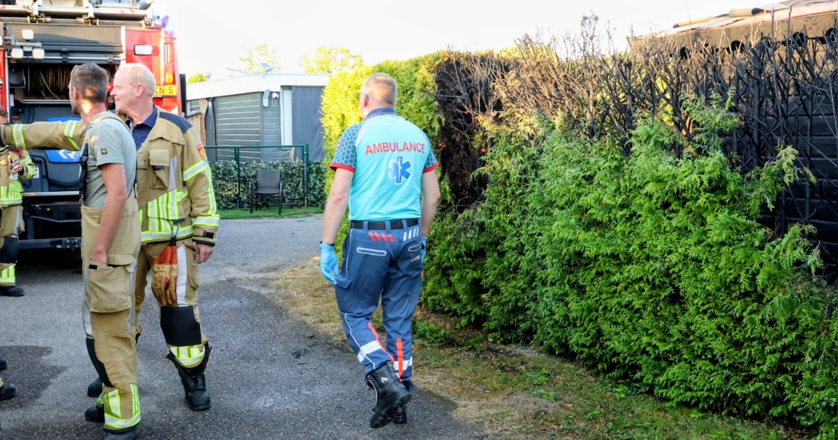 Coniferenhaag vliegt in brand op camping in Kesteren, vuur snel geblust