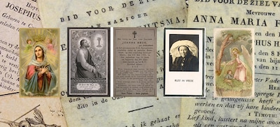 Heemkunde is op zoek naar bidprentjes
