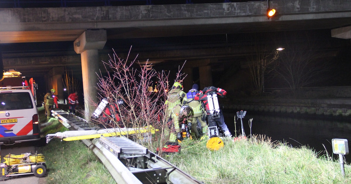 Zoekactie opgestart na melding van auto te water bij Middenmeer