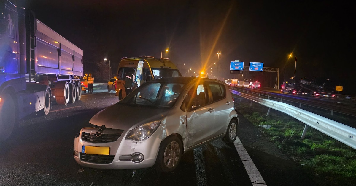 Verkeerschaos op snelwegen bij Meppel door meerdere ongelukken