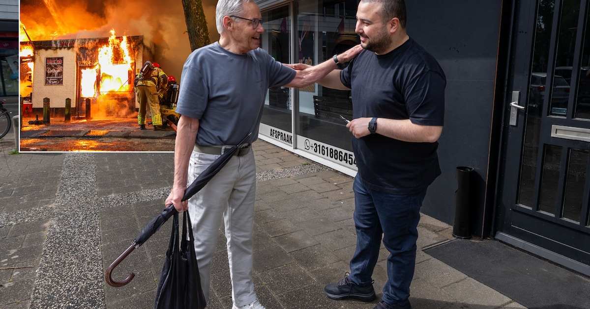 Na verwoestende brand staat Emmeloord om kapper Burak heen: ‘Schuur vol met bloemen’