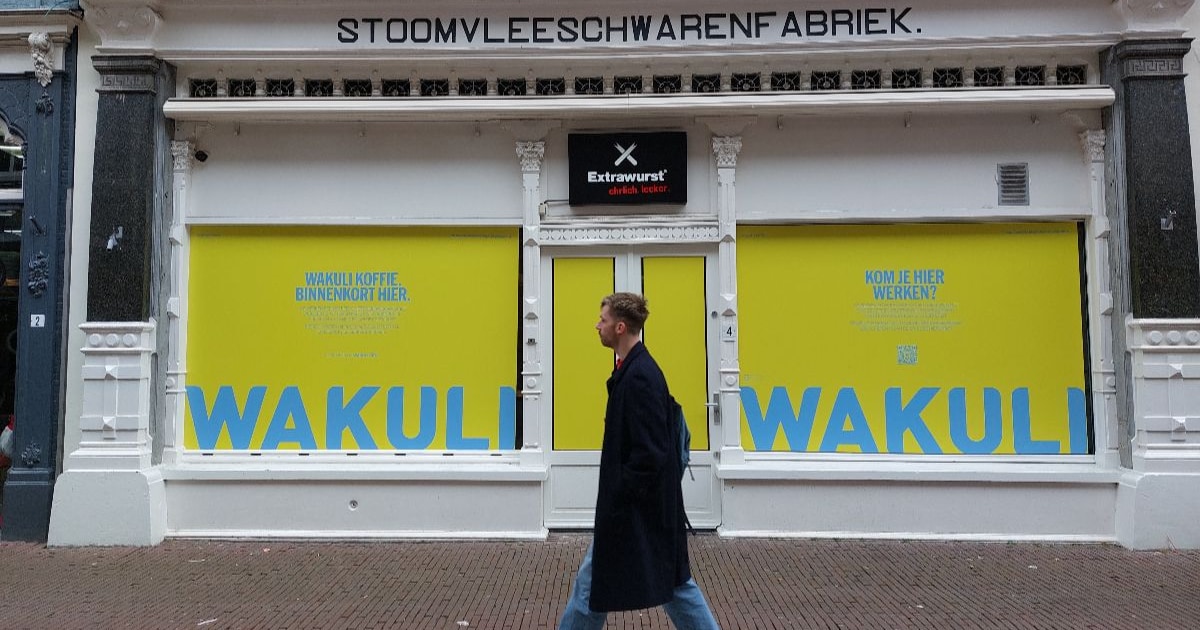 Nieuw in het oude pand van Extrawurst: de Amsterdamse koffieketen Wakuli