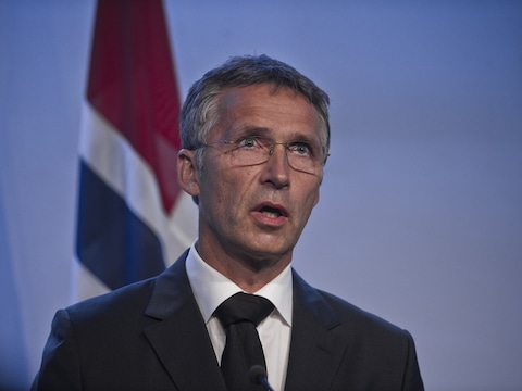 De Noorse premier Jens Stoltenberg.