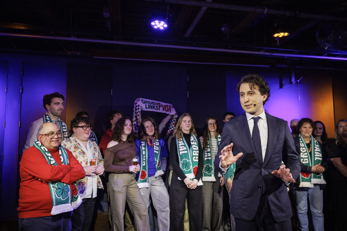 partijleider-jesse-klaver-van-groenlinks-pvda-reageert-woensdag-in-leiden-op-de-voorlopige-uitslag-van-de-gemeenteraadsverkiezing