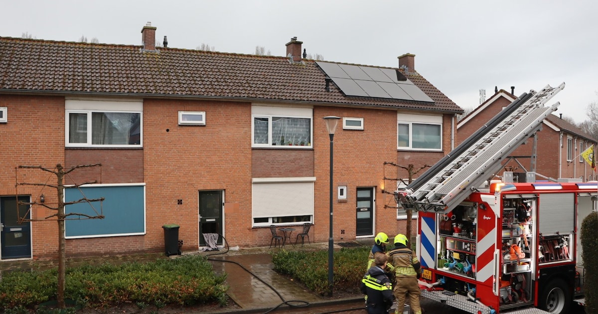 Gebruik van pelletkachel gaat mis: brand in huis in Waspik, bewoner en hond op tijd buiten