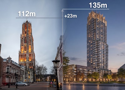 Nieuwe details onthuld over mega woontoren die hoger wordt dan de Domtoren