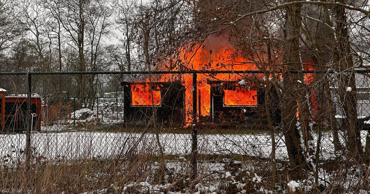 Twee honden overleden bij brand in Jistrum, vuur onder controle