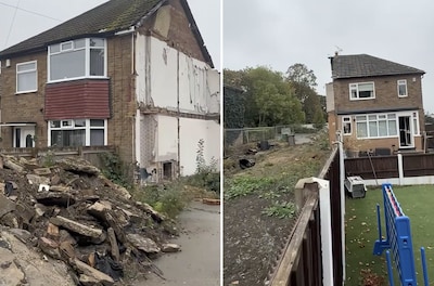 Buurman sloopt zijn helft van Britse twee-onder-een-kapwoning: ‘Dit is een nachtmerrie’