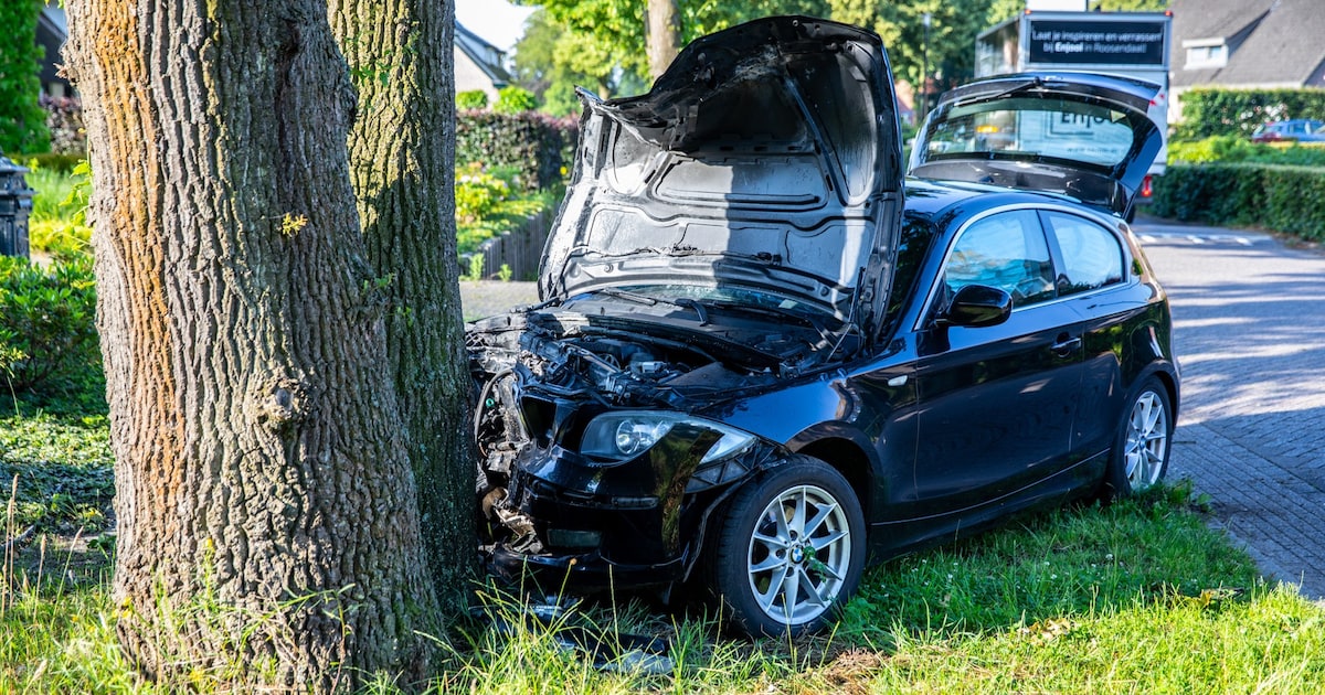 Auto knalt tegen boom in Schijf: bestuurder na crash spoorloos, later gewond teruggevonden