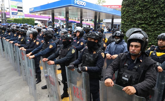Police in Mexico City.