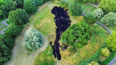 Flink stuk Westerpark zwartgeblakerd na brand in Nijmegen