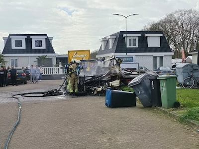 Caravan afgebrand in Rhenen