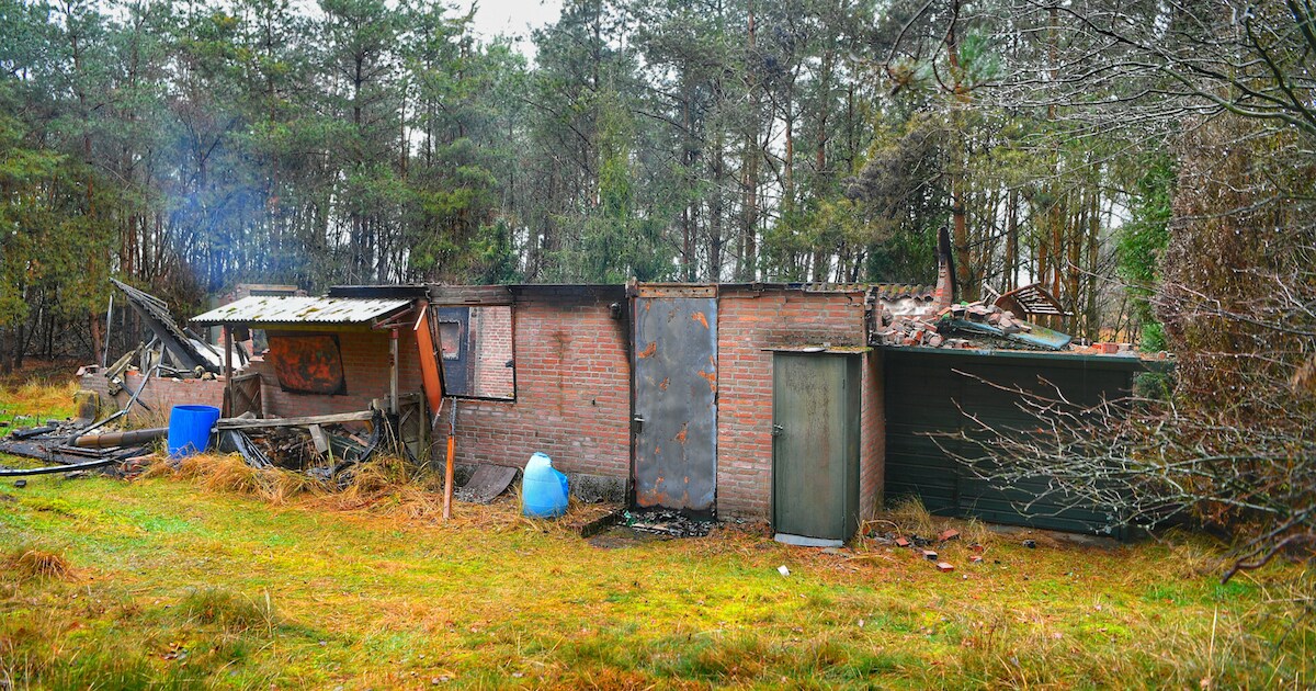 Mogelijk menselijke resten gevonden in puin van uitgebrande hut in bossen Luyksgestel