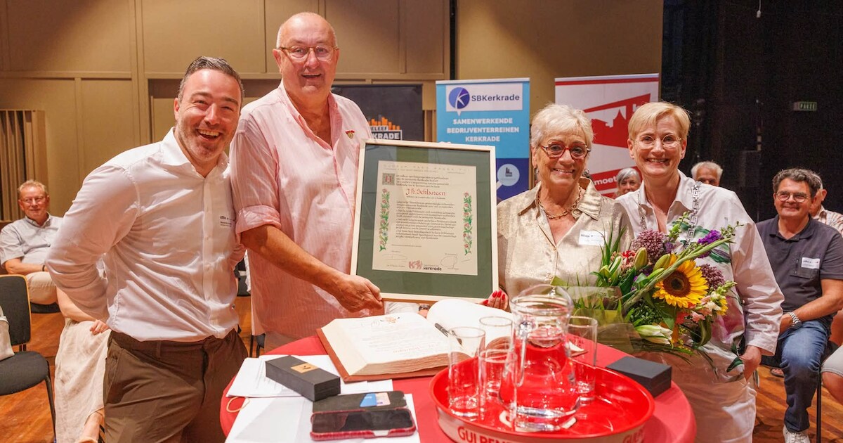 Jo Schlangen krijgt Gouden Erepenning van Kerkrade
