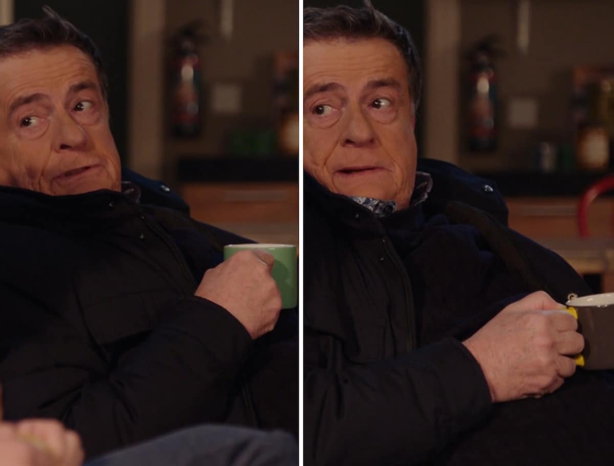 Het kopje van Johnny Kraaijkamp veranderde meermaals van kleur in Goede tijden, slechte tijden.