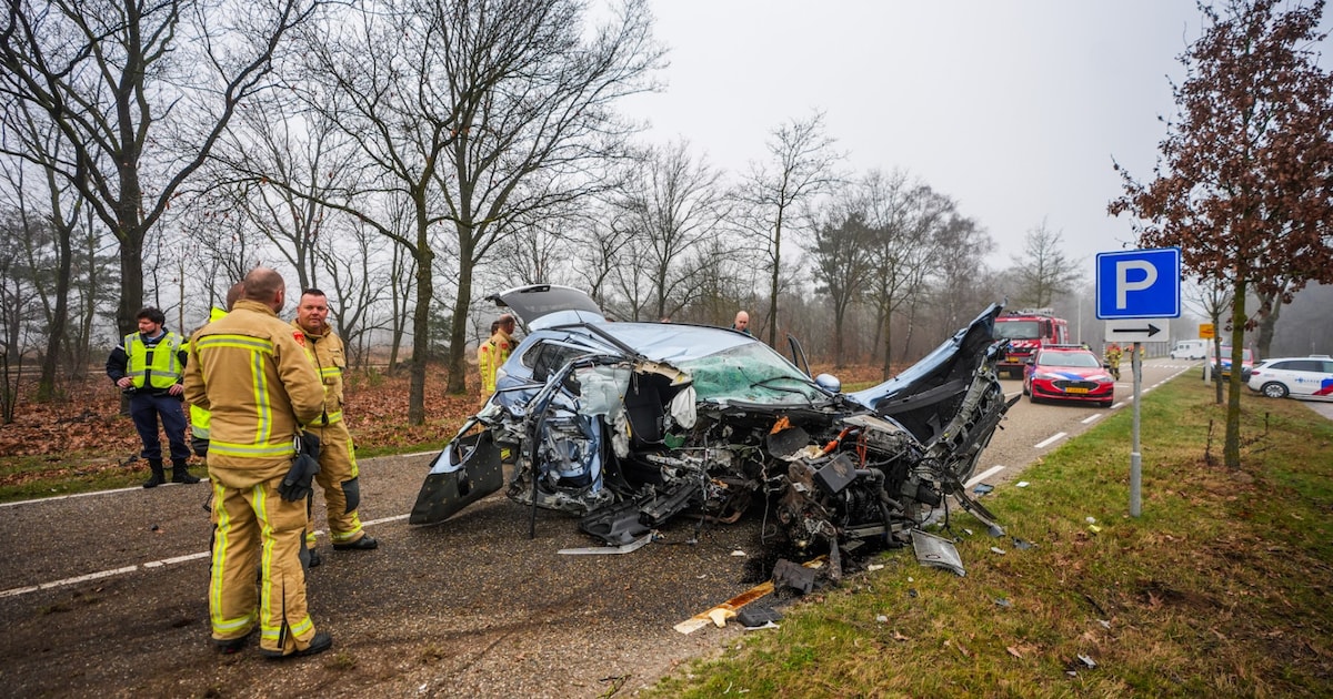 Bestuurder zwaargewond na harde crash in Oirschot, voertuig door boom opengereten