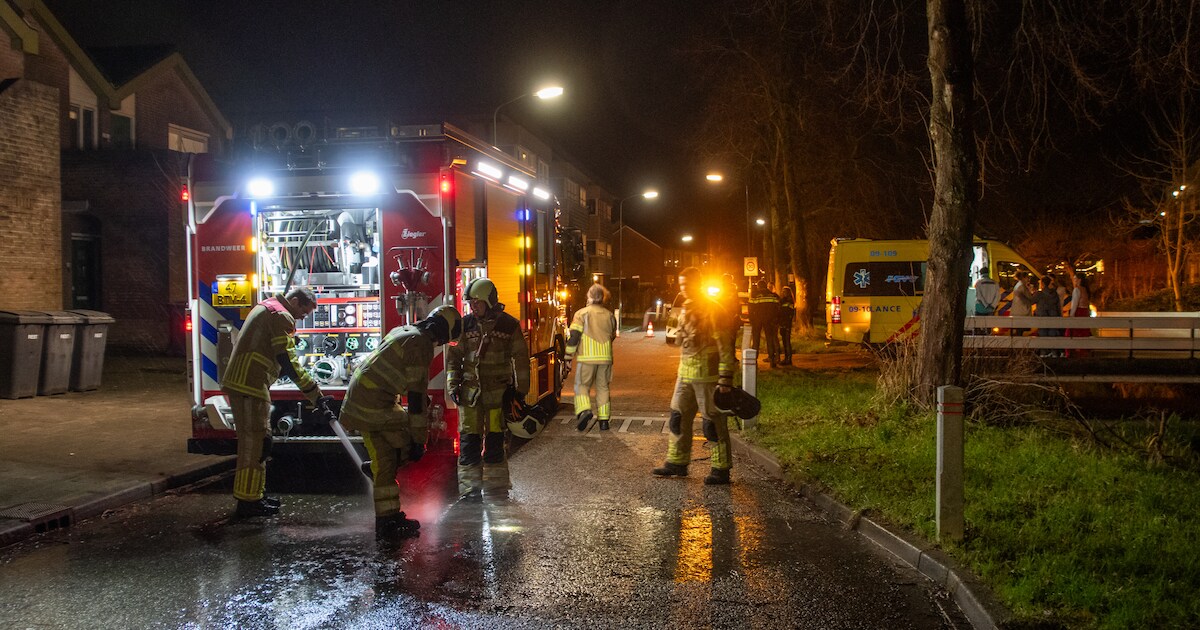Persoon te water op Burgemeester Burgerhof in Harmelen